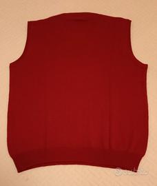 Gilet rosso lana/acrilico