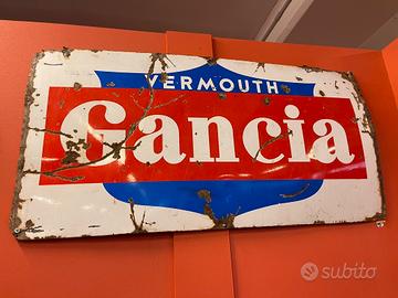 Targa pubblicitaria della Gancia vintage