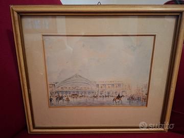 quadro acquarello storico firmato nic.
