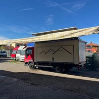 Cassa per mercati + tenda elettrica