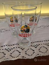 Set 3 bicchieri Birra Moretto