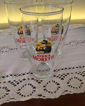 Set 3 bicchieri Birra Moretto