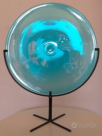 DESIGN Scultura a disco in vetro di Murano