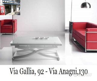 Tavolino trasformabile TARGET GLASS-TAVOLINI