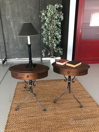 COMODINI CLASSICI LEGNO E FERRO BATTUTO