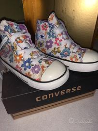 Scarpe converse all star floreali