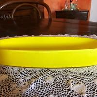 Portaoggetti vintage in vetro giallo
