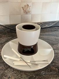 Set fonduta per cioccolato con forchettine