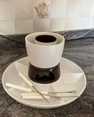 Set fonduta per cioccolato con forchettine