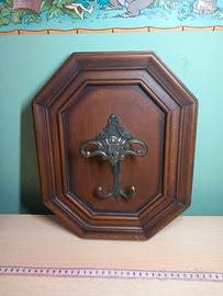 Appendiabiti Vintage in Legno e Ottone