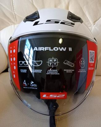 Casco LS2 Airflow II tg, XL Bianco + accessori vis