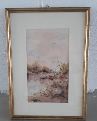 Quadro ad acquerello su carta