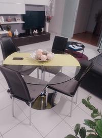 Calligaris tavolo rotondo in cristallo