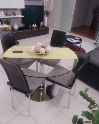 Calligaris tavolo rotondo in cristallo