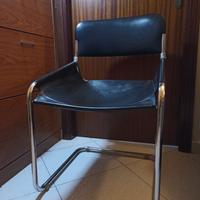 Sedia In Pelle Anni 70. Sedia Vintage