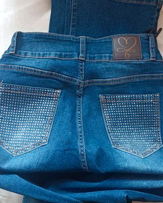 Jeans Donna Nuna Lie modello Svasato Tasche Brilla