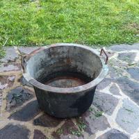 paiolo in rame molto antico d 46cm h 33cm  5,7kg