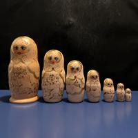 Matrioska in legno dipinta a mano 7 pezzi