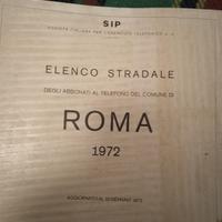 Elenco telefonico stradale Roma1972