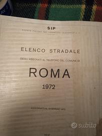 Elenco telefonico stradale Roma1972