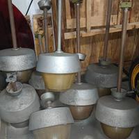 Lampade industriali a sospensione vintage anni 40