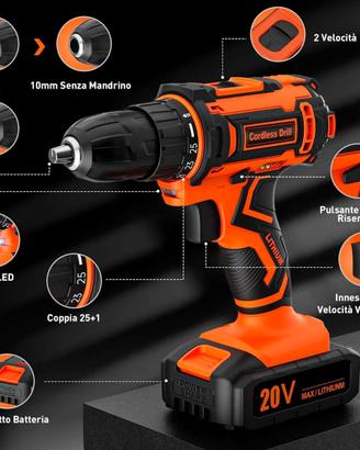 Trapano Avvitatore a Batteria 20V (B2)