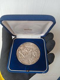 enorme medaglia d'argento fascista R2 molto rara