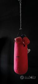 Sacco boxe completo di catena, gancio girevole  