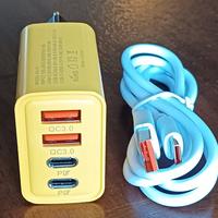 Caricabatterie multiplo rapido 120 W con cavo USB