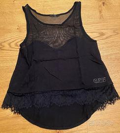 Maglietta canotta nera Guess misura xs