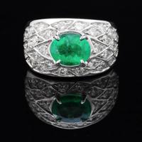 ANELLO LIESON ORO 18 KT BRILLANTI 1.96 CT SMERALDO