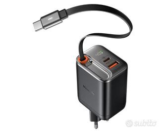 Alimenyatore USB C 40W Cavo Retrattile *NUOVO*
