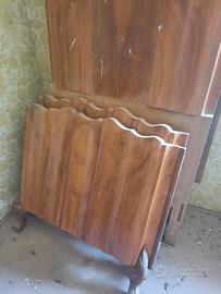 letto matrimoniale vintage originale anni 40 deco'