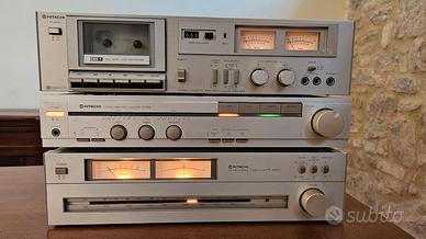 Impianto HiFi Hitachi anni 70 in metallo