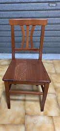 Set di 6 sedie in legno massello