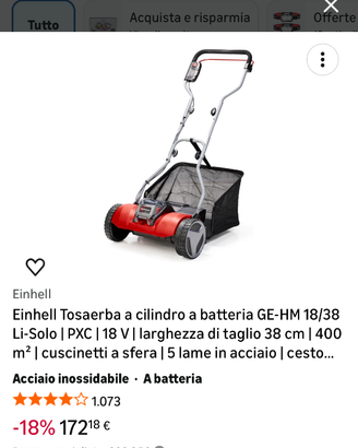 Tosaerba elettrico senza fili