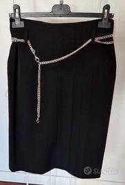 Gonna nera tubino taglia 42 Carmarina