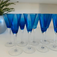 10 eleganti bicchierini da fingerfood blu - Set