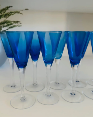 10 eleganti bicchierini da fingerfood blu - Set