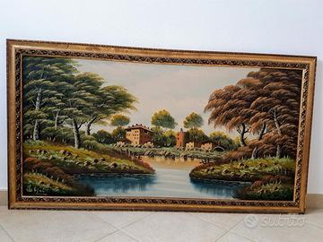 Quadro Antico olio su tela