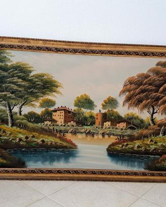 Quadro Antico olio su tela