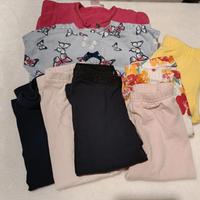 Set 8 pezzi 9/12m. Golfino,maglia corta,pantaloni
