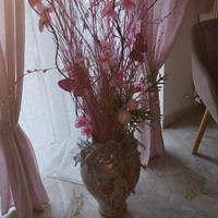 vaso alto terracotta  cn fiori