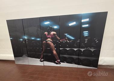 Quadro su tela fitness scomponibile