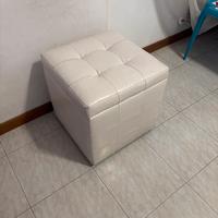 Pouf bianco cubo