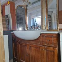 MOBILE DA BAGNO IN LEGNO COMPLETO DI SPECCHIO