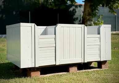 Cassa parto doppia per cani in pannelli sandwich