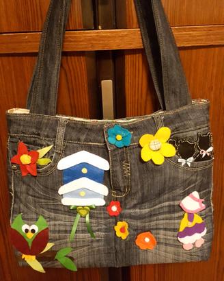 Borsa in Jeans per la spiaggia o città ved.descriz