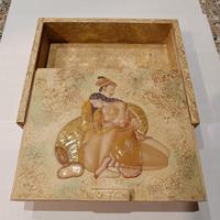 Scatola in legno con decoupage 