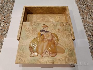 Scatola in legno con decoupage 